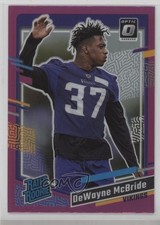 2023 Panini Donruss Rated Rookie Optic Preview Pink Prizm DeWayne McBride c7z