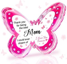 Mom Birthday Gifts from Daughter Son- Acrylic Butterfly Plaque Gifts for Mom