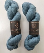 2 x WEST YORKSHIRE SPINNERS EXQUISITE 4 PLY  WOOL &  SILK 100 g HANKS.KENSINGTON