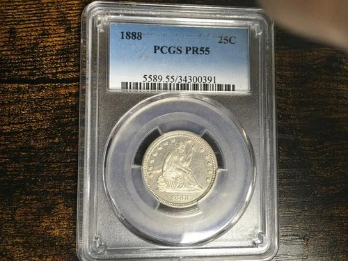 1888 Proof Seated Liberty Half Dollar Proof 55