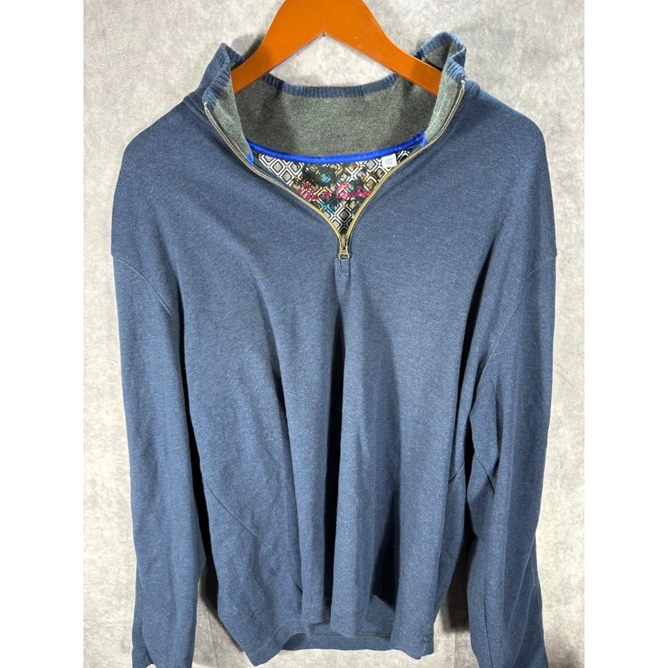 Suéter Robert Graham Para Hombre XL Azul Pullover Manga Larga Calce Clásico Foto 2 de 4