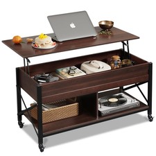 Lift Coffee Table for Living Room, Coffee Table with Storage, Hidden