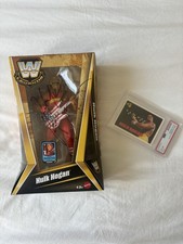 Hulk Hogan Autographed Action Figure WWE And 1990 Classic WWF CARD