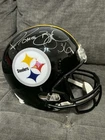 Jerome Bettis Signed Steelers Replica Full Size Helmet - Leaf COA