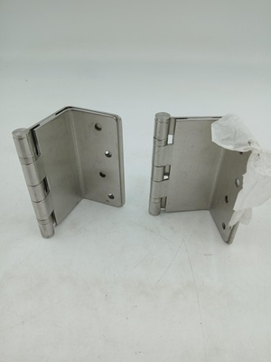 #ad Stainless Steel Surface Mount Door Hinges Set Of 2 Brushed Silver Heavy Duty $16.99