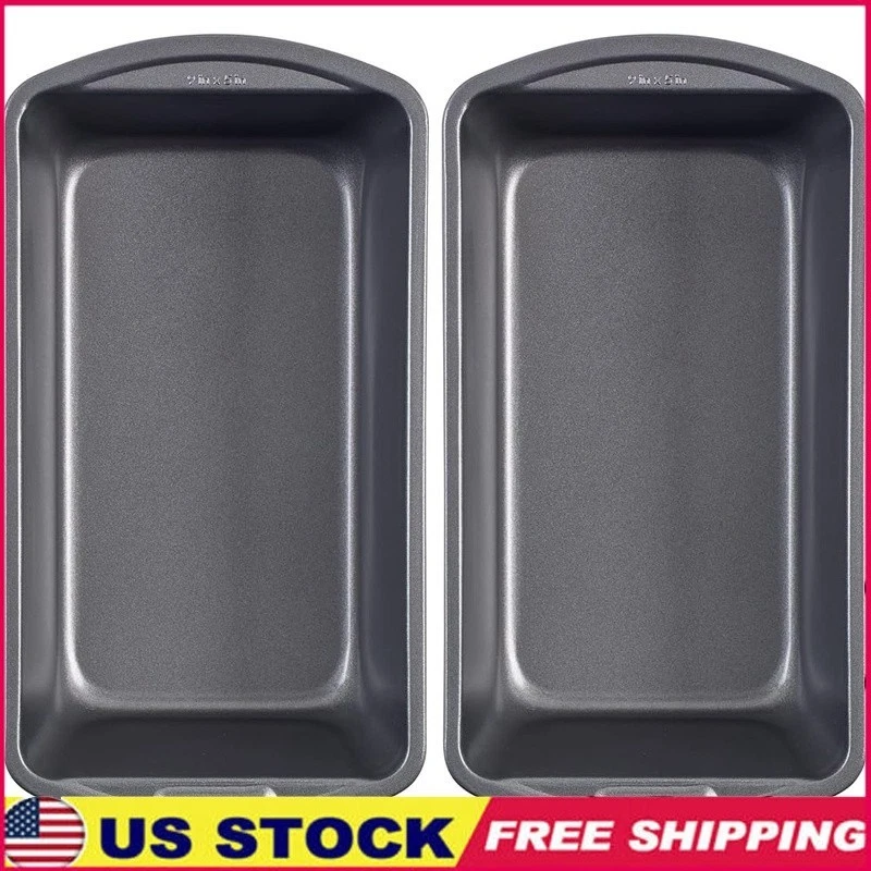 Nonstick Carbon Steel Loaf Pans Set of 2 Durable Baking Kitchen Essentials New