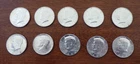 1964 kennedy half dollar silver us coins lot of 10