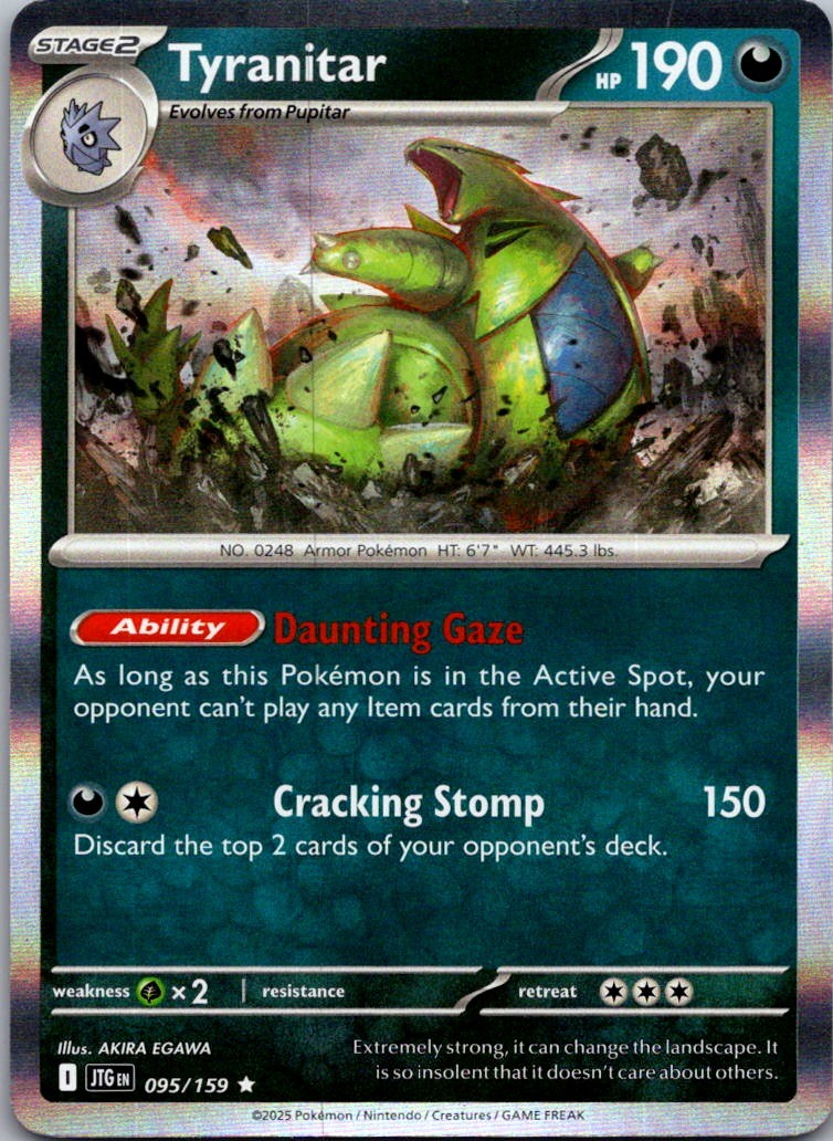 Tyranitar 095/159 Rare Journey Together Pokemon Holo Near Mint