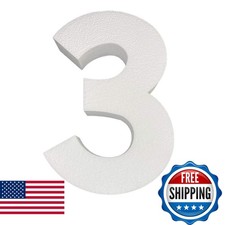 Smooth Foam Numbers - 12 Inches Number 3