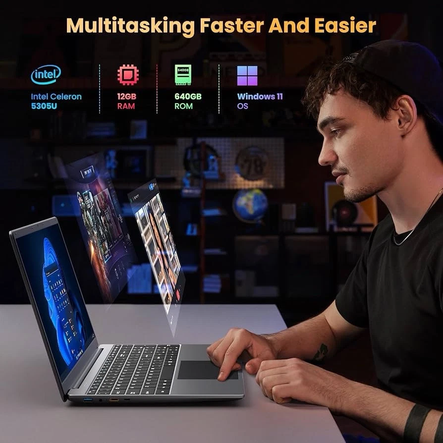 jumper 15.6 Inch Laptop, 12GB RAM 640GB ROM, Office 365-1 Year 5305U Processor - Image 3 of 4