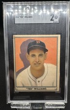 1941 Play Ball TED WILLIAMS Baseball Card #14 SGC 2