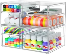 2 Pack Desk Organizers, Organizer Storage 7 Drawers, Desktop Office Supplies