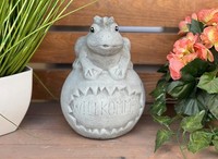 Frostfeste Steinfigur Frosch Auf Kugel Willkommen 22 Cm Gartenfigur Steinguss