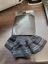 BHS Small Black 60 Denier Satin Touch Hold Ups Stockings