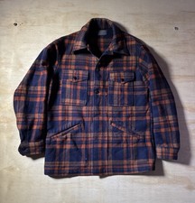 Vintage Pendleton Wool Plaid Field Cruiser Mackinaw Jacket Coat Mens Size Medium