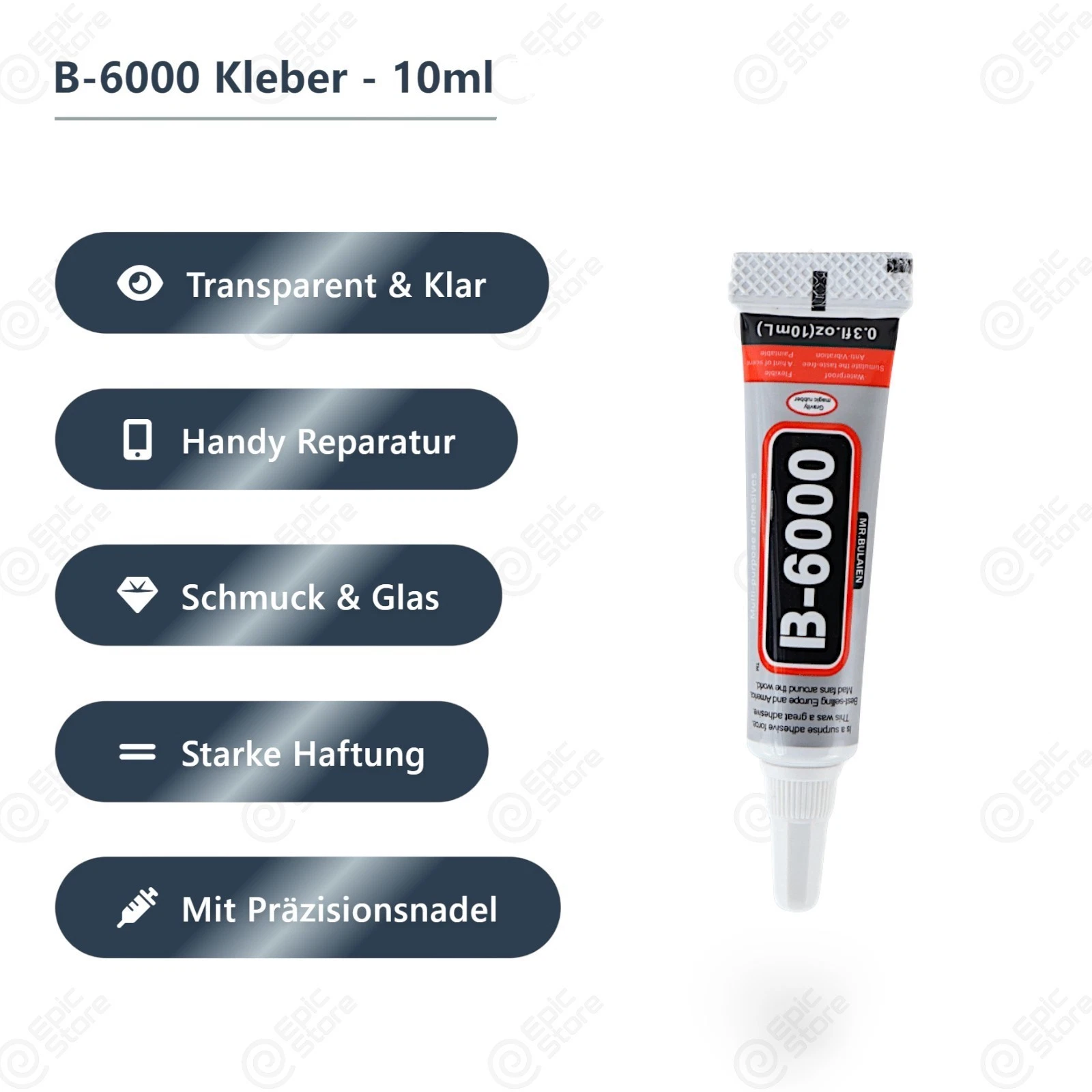 B6000 10ml Mehrzweckkleber  Transparent · Ideal für Handy Re