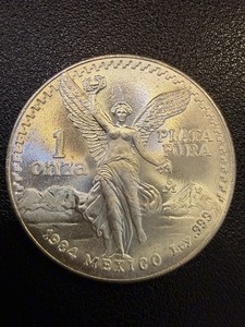 1984 Libertad Mexico Silver Onza Ounce ---- Gem BU Condition Coin ---- E49