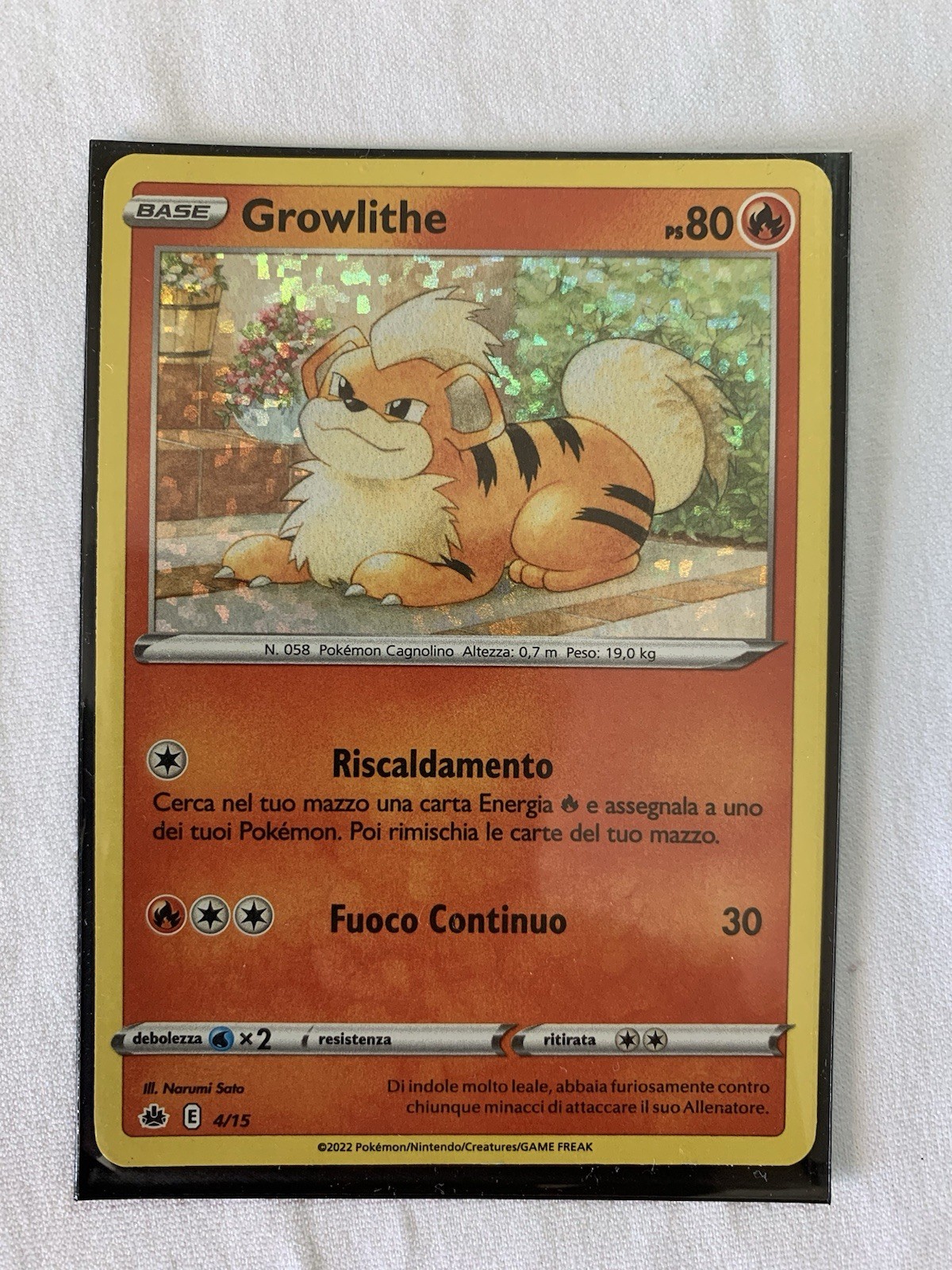 Growlithe 4/15 Holo McDonalds Promo 2022 Pokemon N 058