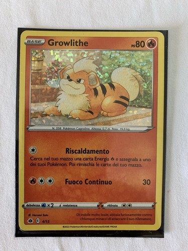 Growlithe 4/15 Holo McDonalds Promo 2022 Pokemon N 058