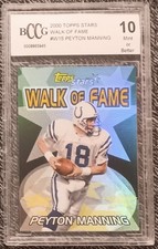 2000 Topps Stars - Walk of Fame Peyton Manning #W15 - BCCG Gem MINT 10 SP  COLTS