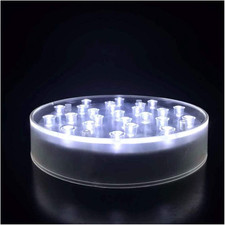Led Light Base - 6 Inch Round Display 6 Inches, Bright White