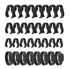 Microphone Stand Cable Clips, Boom Pole Plastic Mount Clamps, 32 PCS 3 Asso...
