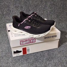 Skechers Women's Size 6.5 Swift Fit Hands Free Black Glide-Lite Slip On Shoes