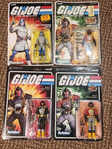 GI Joe  O-ring Python Patrol B.A.T ,cobra Commander Super7  Reaction Plus, Bat