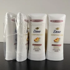 Dove Advanced Care Antiperspirant Deodorant Stick Peach & Chamomile Tea 4 Count 