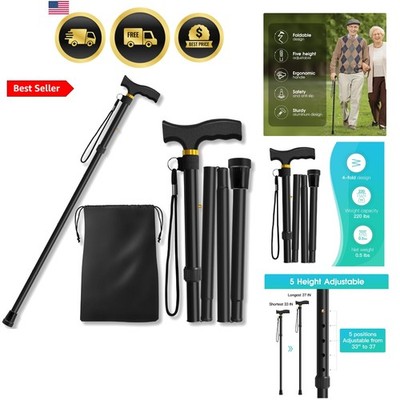 Folding Cane, Walking Poles with Adjustable Height, Canes for Men, Women and ...