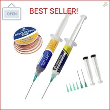 Sn42/Bi58 Lead Free Solder Paste 30g  No Clean Soldering Flux 10cc  Soler W