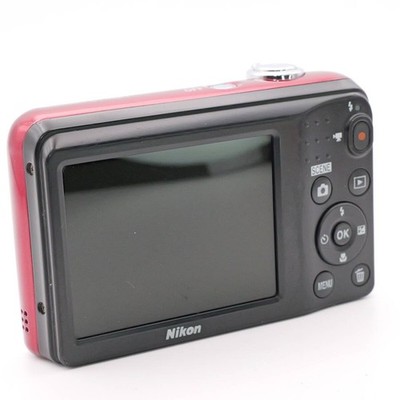 Nikon COOLPIX A10 Red 16.1MP Digital Camera AA Battery Tested Exc+