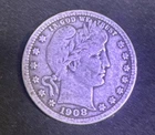 1908 D Barber Quarter - Nicely Circulated - A Very Nice Looking Coin!  Good Date