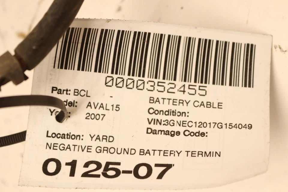 Cable terminal batería tierra negativa Chevy Avalanche 2007-2013 cable OEM Foto 4 de 4