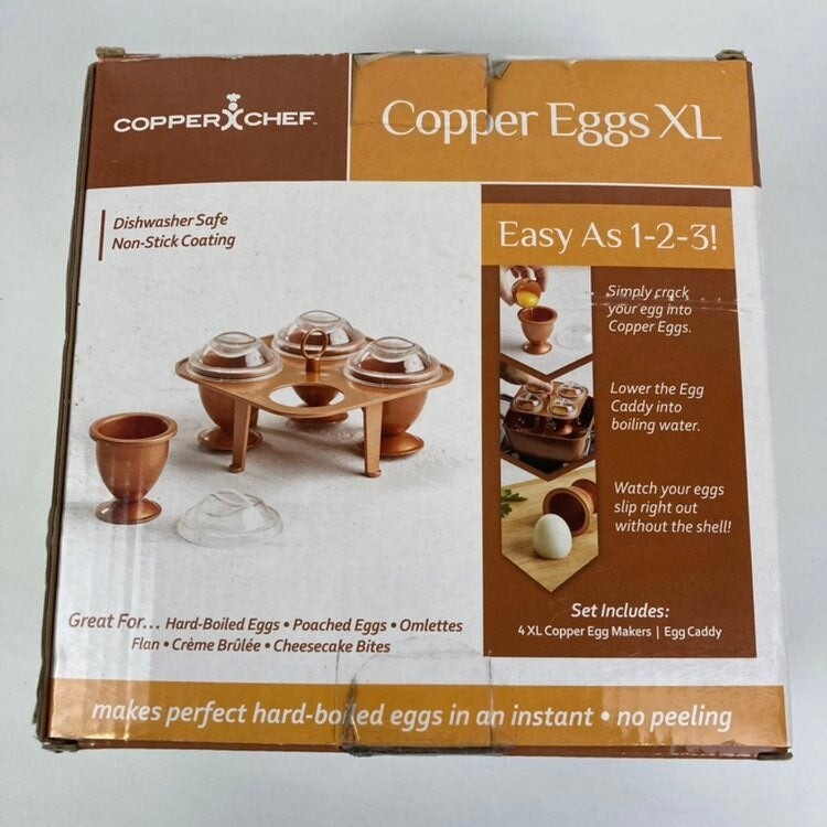 Copper Chef Eggs XL As Seen On TV Hard Boiled Poached Non Stick