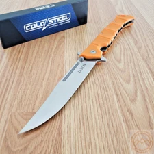 Cold Steel Large Luzon Folding Knife 6" Stainless Steel Blade Orange GFN Handle