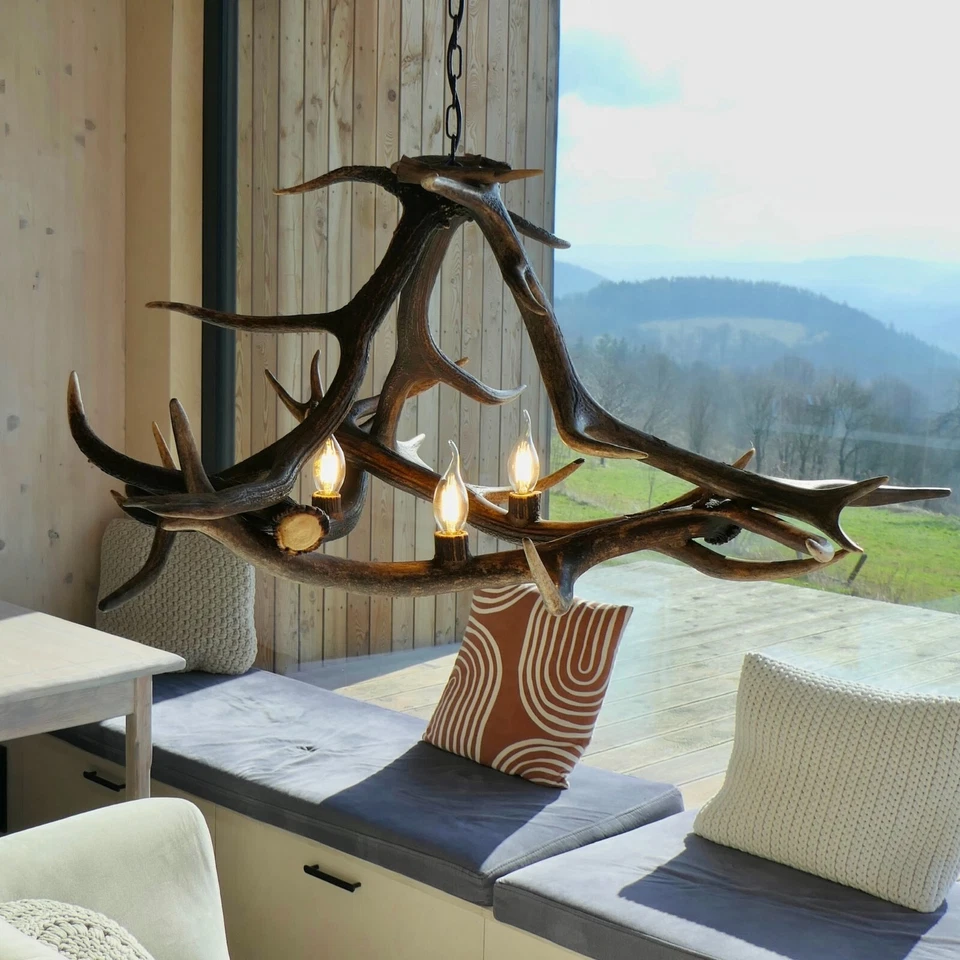 Modern Antler Triangle Chandelier - Image 4 of 4