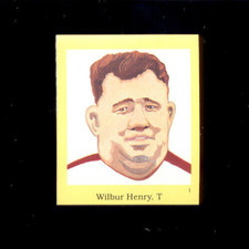 1990 Pro Football Hall of Fame WILBUR PETE HENRY New York Giants NFL Sticker
