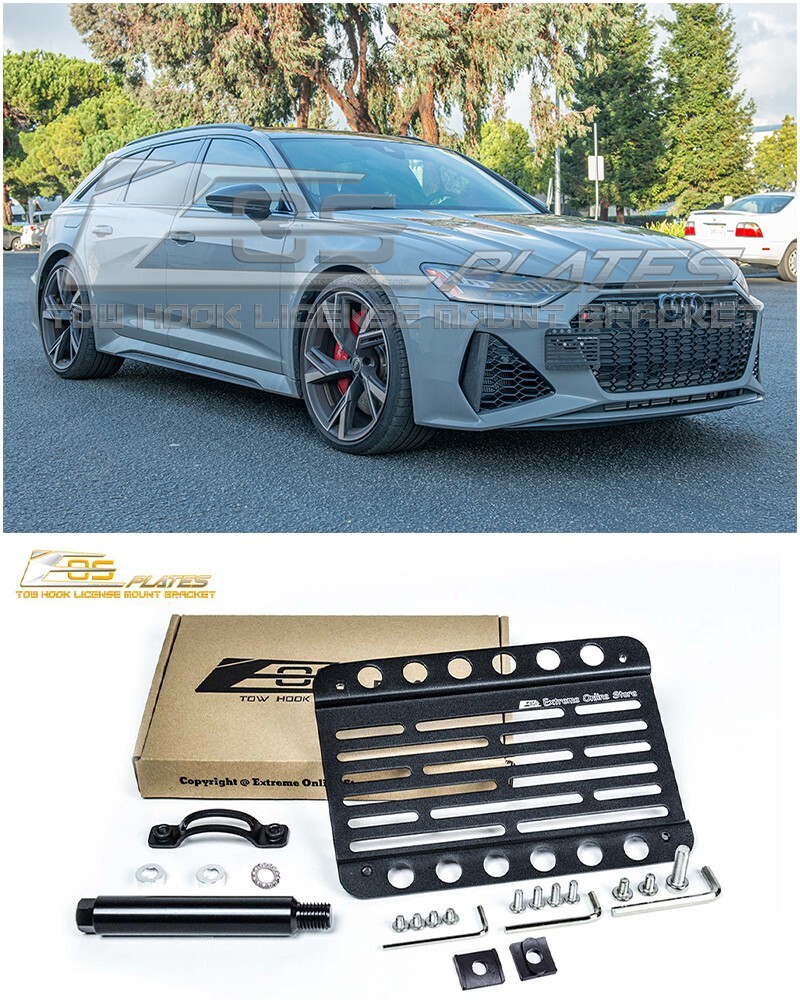 EOS Plate For 21-Up Audi RS6 Avant | Front Tow Hook License Plate