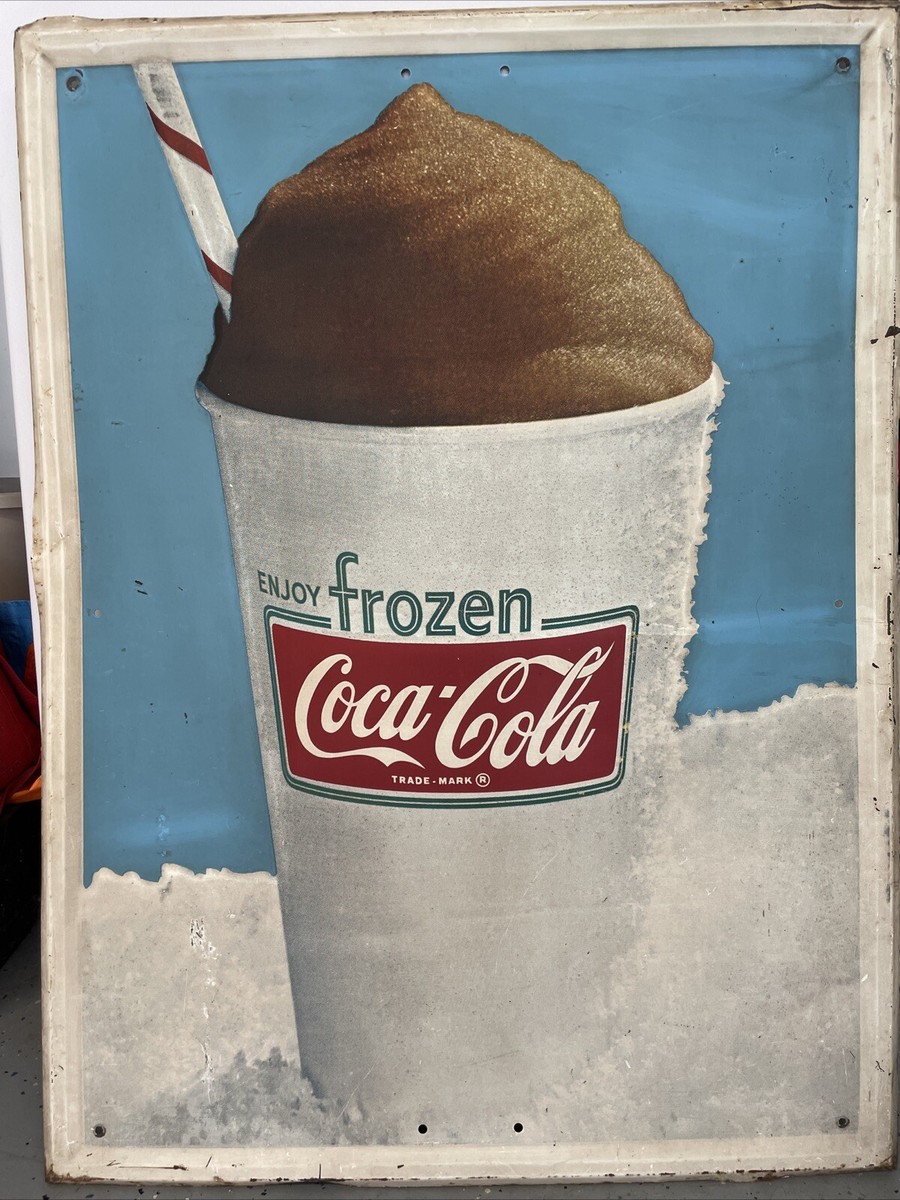 Large Vintage Frozen Coca-Cola Icee ICY Sign Coke Slush Puppy | eBay
