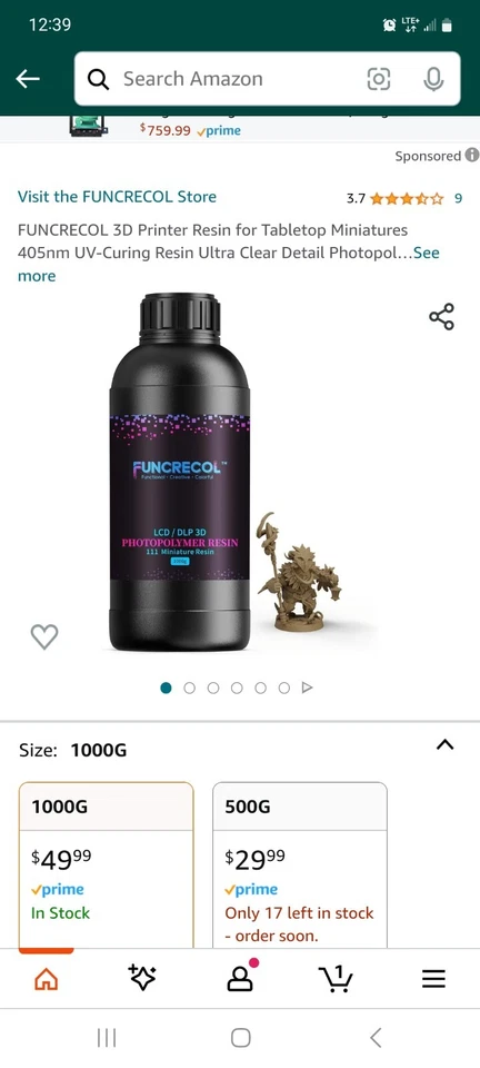  Miniature Resin for 3d Printers  - Image 2 of 3