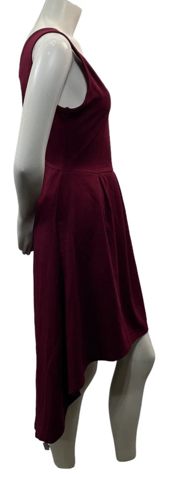 24 Seven Dress Womens size Large Burgundy Sleeveless Vneck High Low Stretch New — 第 4/4 张图片