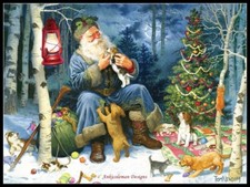 Santa Claus 2-7 - Counted Cross Stitch Patterns - Color BW Symbols