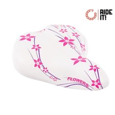 SELLA Sellino BICI MONTEGRAPPA Happy Flowers Bike Donna con MOLLE BIANCA/ROSA 