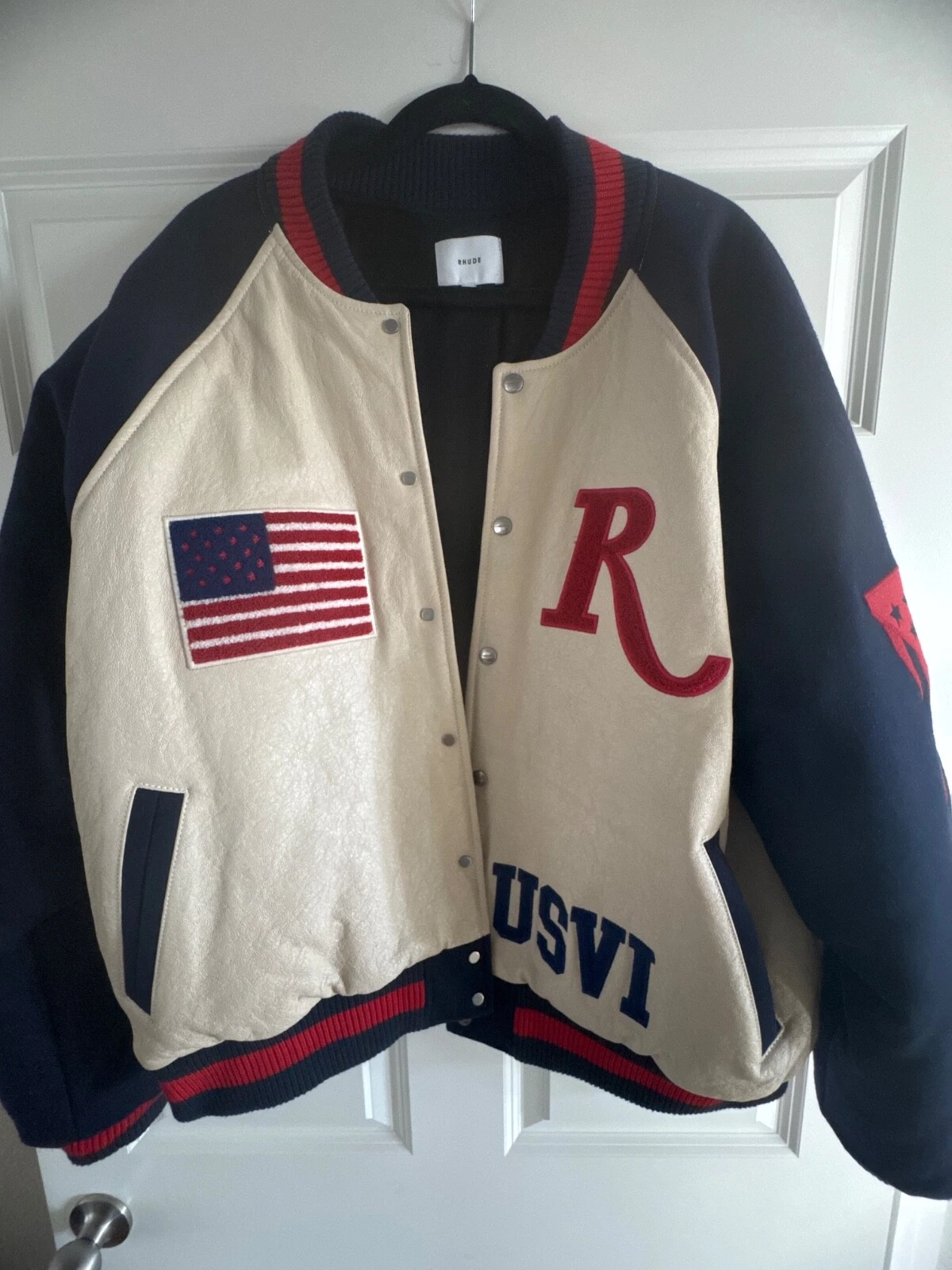 Giacca Rhude varsity XXL (prezzo al dettaglio $3300) 100% autentica