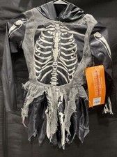 Girls NEW Mystic Bones Halloween Costume Dress w/ Mask - Hyde EEK Small 4-7