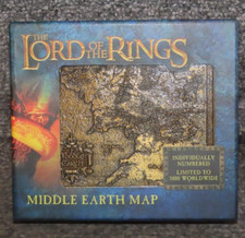 Image of Lord of The Rings Limited Edition Middle Earth Metal Map Ingot Table Stand LoTR