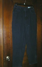 VINTAGE GITANO DARK BLUE HIGH-WAIST JEANS 100% COTTON SZ 12 AVERAGE 0320 