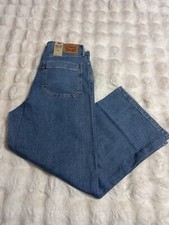 Levi  s Women's 32 X 27 Mile High Cropped Wide Leg Button Baggy Jeans Dark Wash
