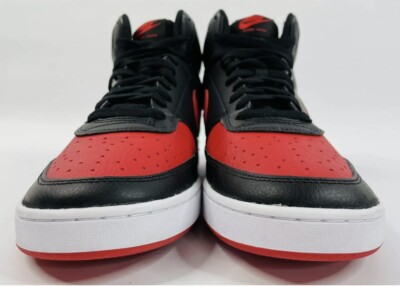Nike COURT VISION MID DM8682 Black University Red BRED Shoes  display picture 3